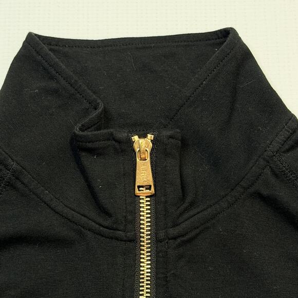 Lauren Ralph Lauren Shirt Womens Medium Black Quarter Zip Logo Pullover - Picture 9 of 9